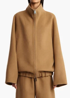 Khaite Outerwear & Coats|Jackets-Garret Jacket in Camel