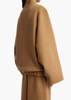 Khaite Outerwear & Coats|Jackets-Garret Jacket in Camel