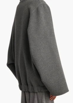 Khaite Outerwear & Coats|Jackets-Garret Jacket in Grey Melange