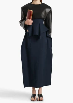 Khaite Skirts & Shorts-Gorgi Skirt in Dark Navy