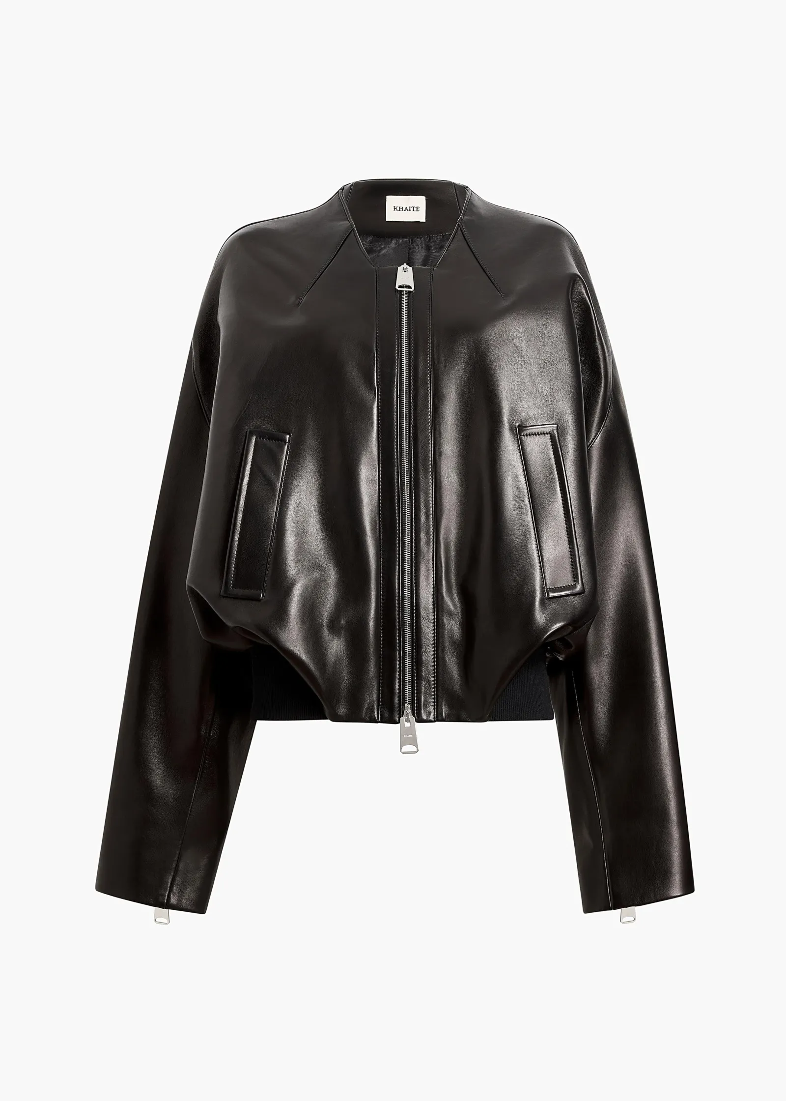 Khaite Leather|Outerwear & Coats-Hewit Jacket in Black Leather