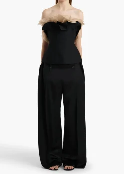 Khaite Pants-Ila Pant in Black