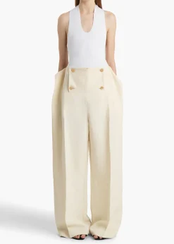 Khaite Pants-Ila Pant in Natural