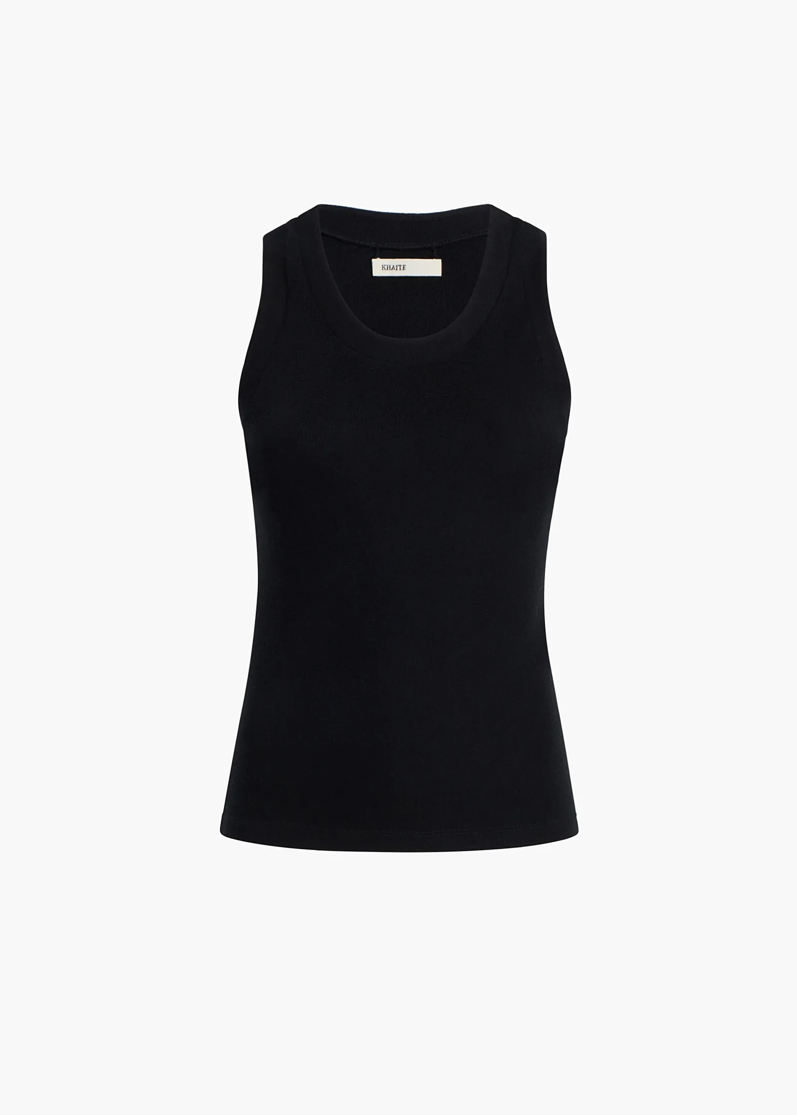 Khaite T-Shirts & Tanks-Isha Top in Black Silk Cashmere Jersey