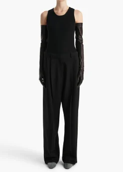 Khaite T-Shirts & Tanks-Isha Top in Black Silk Cashmere Jersey