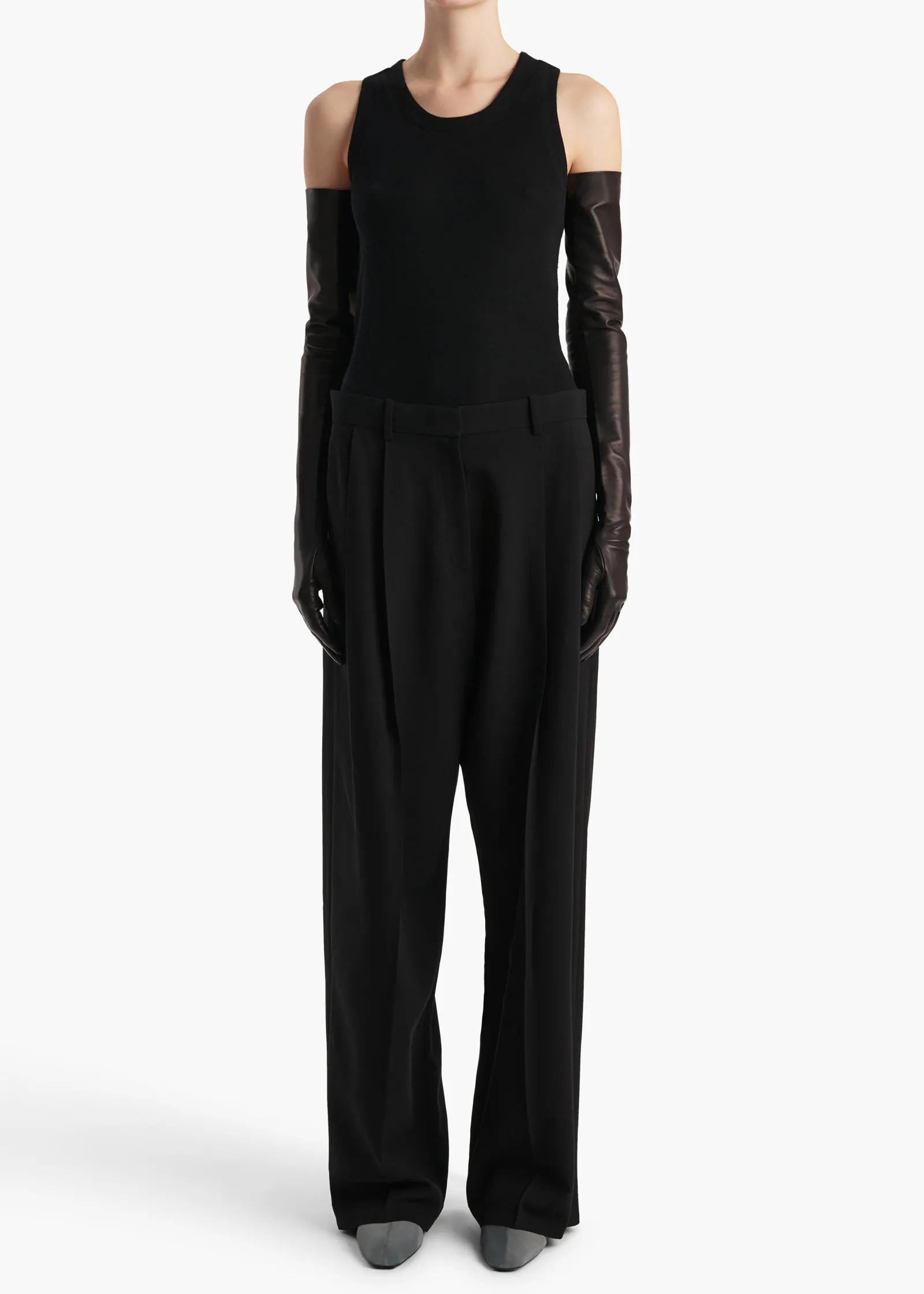 Khaite T-Shirts & Tanks-Isha Top in Black Silk Cashmere Jersey