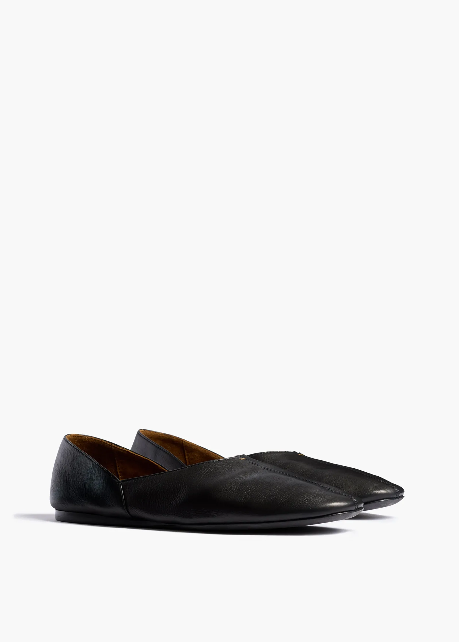 Khaite Flats-Jane Flat in Black Leather