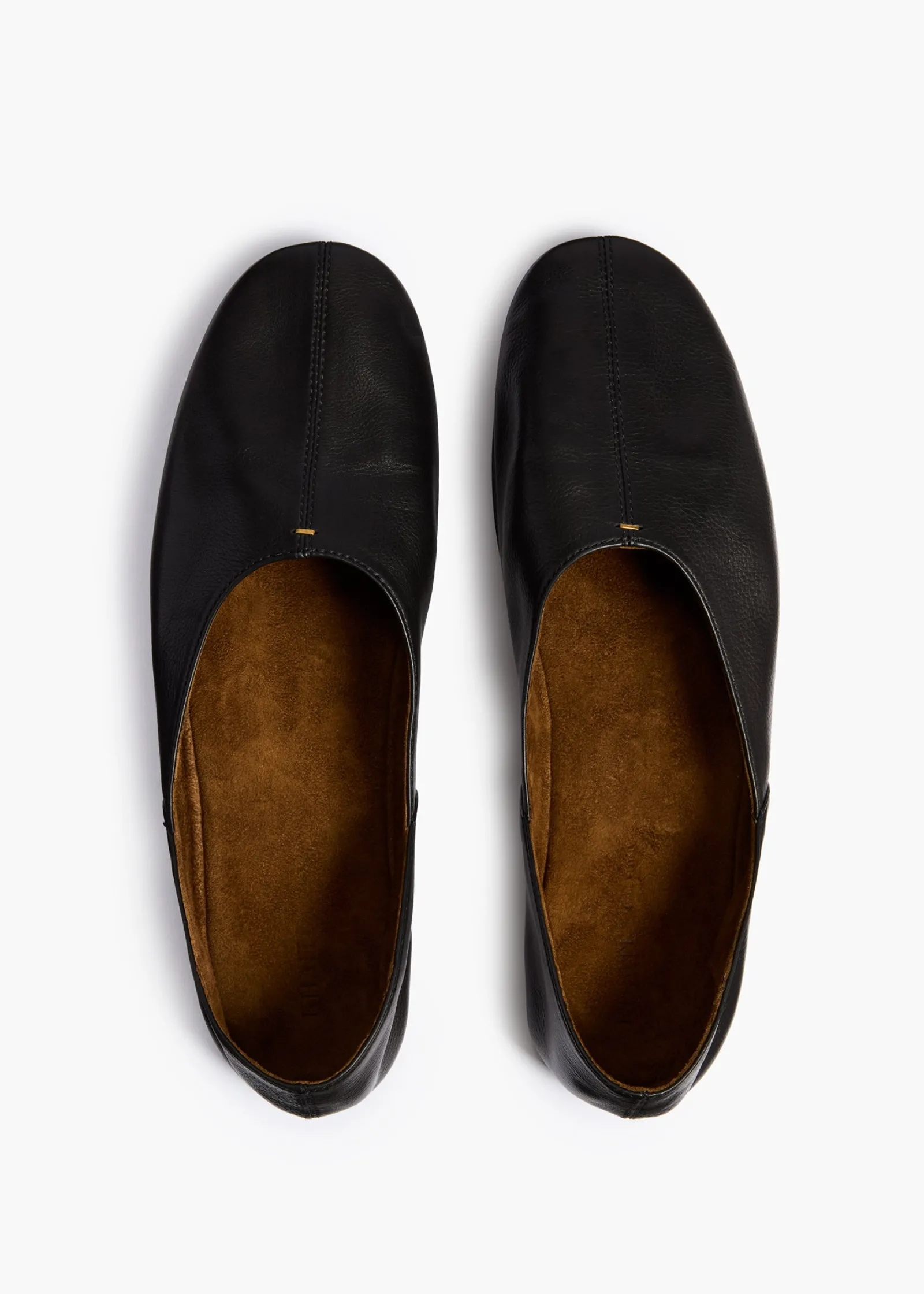 Khaite Flats-Jane Flat in Black Leather