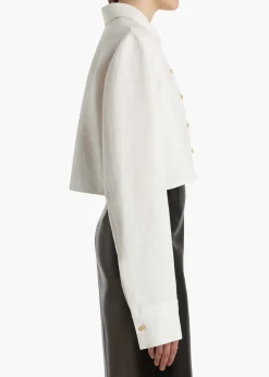 Khaite Shirts & Tops-Jasen Top in Cream Linen
