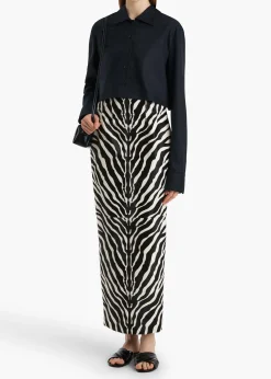 Khaite Shirts & Tops-Jasen Top in Dark Navy Wool Cashmere