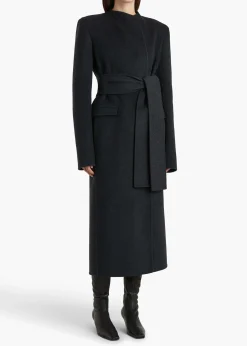Khaite Outerwear & Coats-Jelson Coat in Charcoal