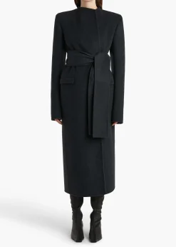 Khaite Outerwear & Coats-Jelson Coat in Charcoal