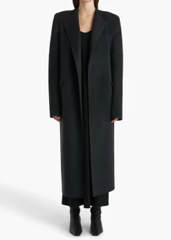 Khaite Outerwear & Coats-Jelson Coat in Charcoal
