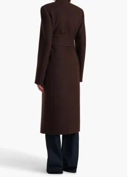 Khaite Outerwear & Coats-Jelson Coat in Dark Brown