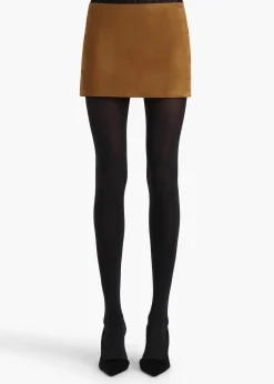 Khaite Leather|Skirts & Shorts-Jett Skirt in Toffee Suede