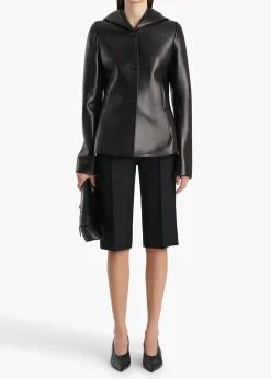Khaite Leather|Jackets-June Jacket in Black Leather
