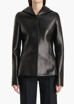 Khaite Leather|Jackets-June Jacket in Black Leather