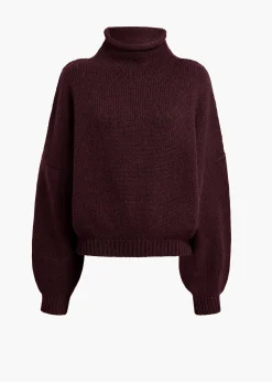 Khaite Knitwear-Juniper Sweater in Plum