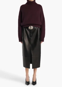 Khaite Knitwear-Juniper Sweater in Plum