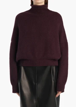Khaite Knitwear-Juniper Sweater in Plum