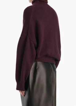 Khaite Knitwear-Juniper Sweater in Plum