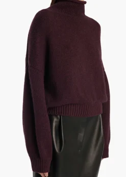 Khaite Knitwear-Juniper Sweater in Plum