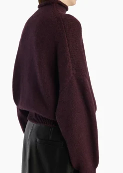 Khaite Knitwear-Juniper Sweater in Plum