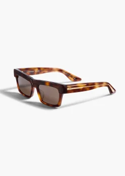 Khaite Eyewear-x Oliver Peoples 1985C in Dark Mahogany and Brown