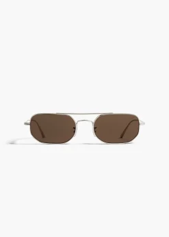 Khaite Eyewear-x Oliver Peoples 1989C in Silver and Grey