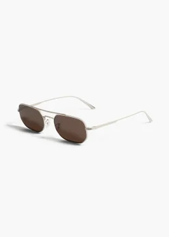 Khaite Eyewear-x Oliver Peoples 1989C in Silver and Grey