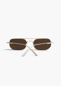 Khaite Eyewear-x Oliver Peoples 1989C in Silver and Grey