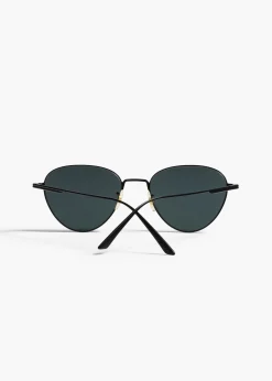 Khaite Eyewear-x Oliver Peoples 1991C in Matte Black and Grey