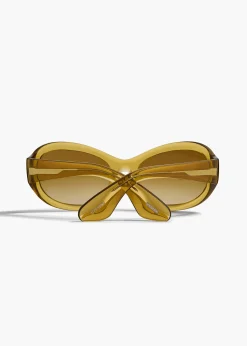Khaite Eyewear-x Oliver Peoples 1967C in Dark Honey and Amaretto Gradient