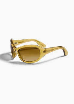 Khaite Eyewear-x Oliver Peoples 1967C in Dark Honey and Amaretto Gradient