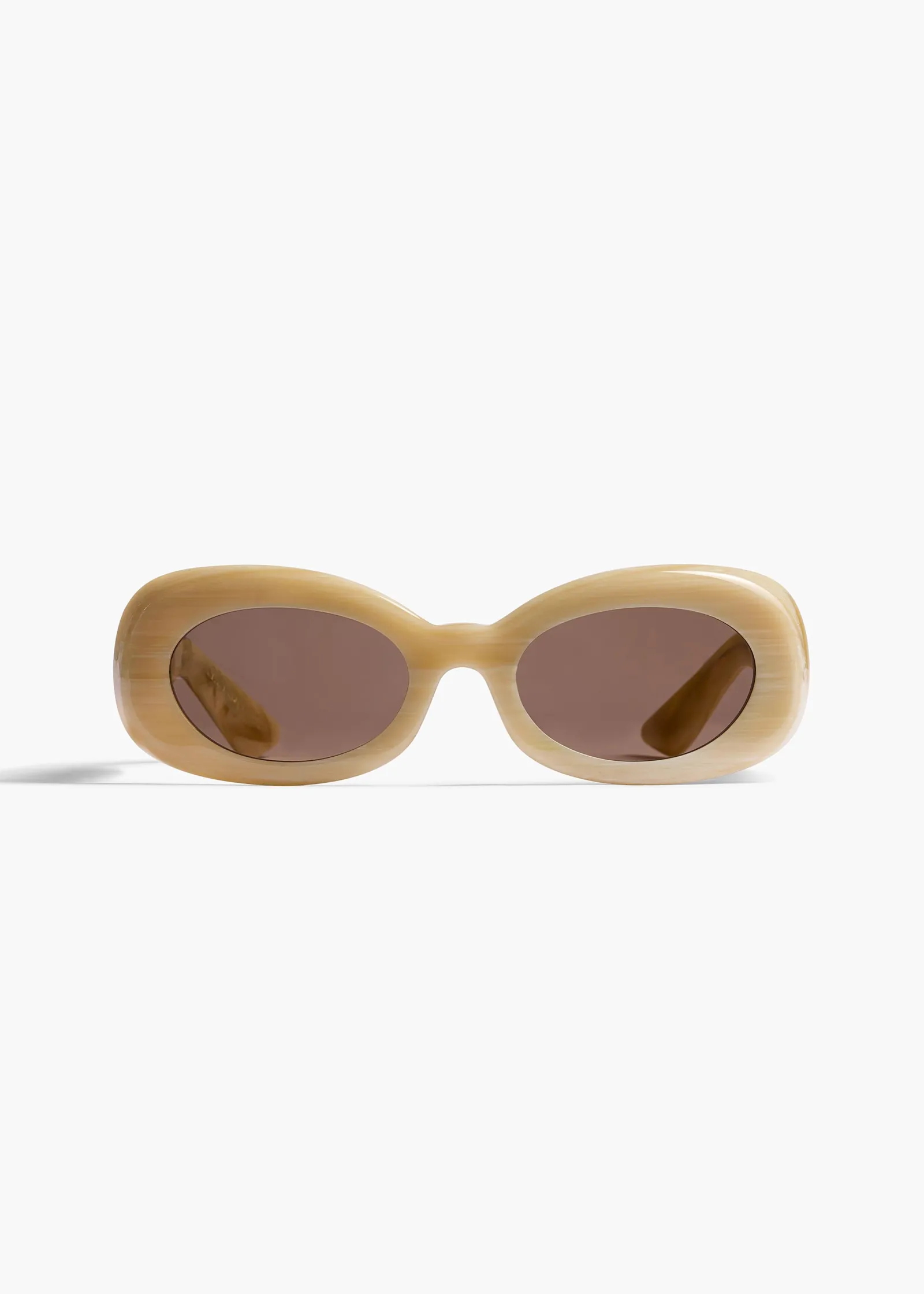 Khaite Eyewear-x Oliver Peoples 1992C in Beige Silk and Brown