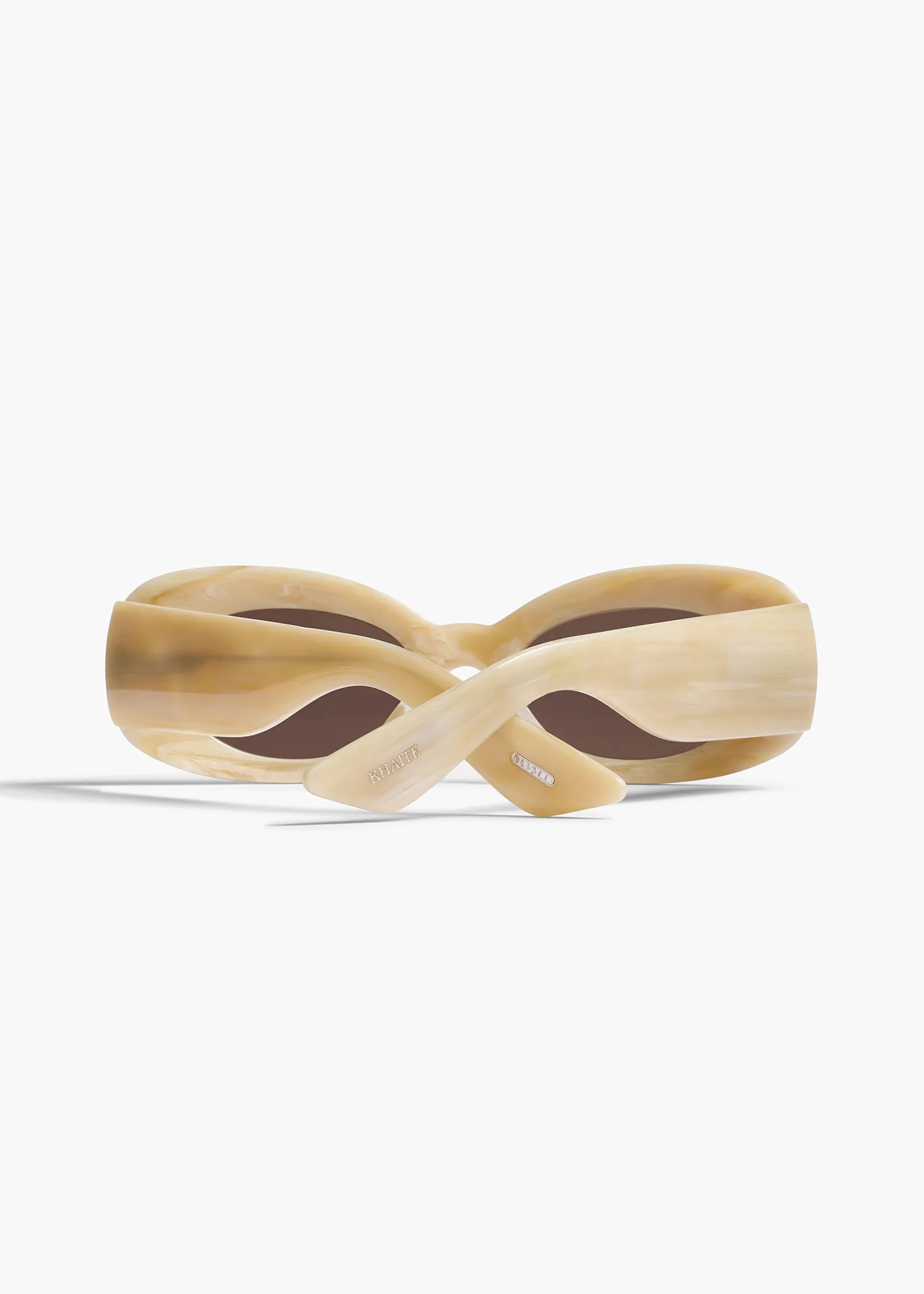 Khaite Eyewear-x Oliver Peoples 1992C in Beige Silk and Brown