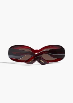 Khaite Eyewear-x Oliver Peoples 1992C in Bordeaux Bark and Brown