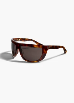 Khaite Eyewear-x Oliver Peoples 1974C in Dark Mahogany and Brown