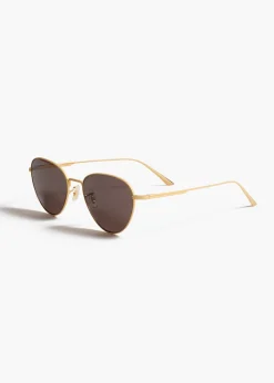 Khaite Eyewear-x Oliver Peoples 1991C in Gold and Brown
