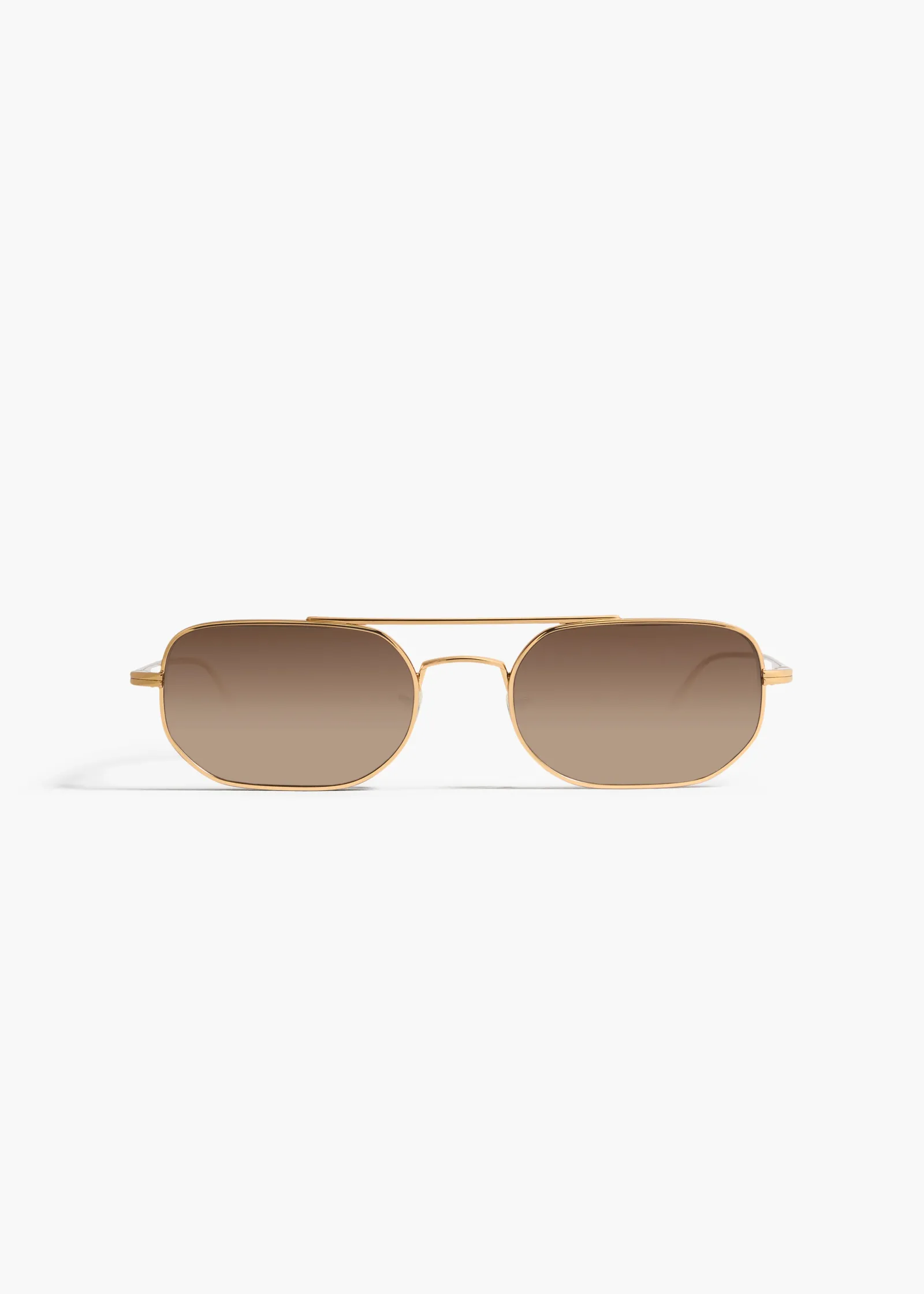 Khaite Eyewear-x Oliver Peoples 1989C in Gold and Dark Brown