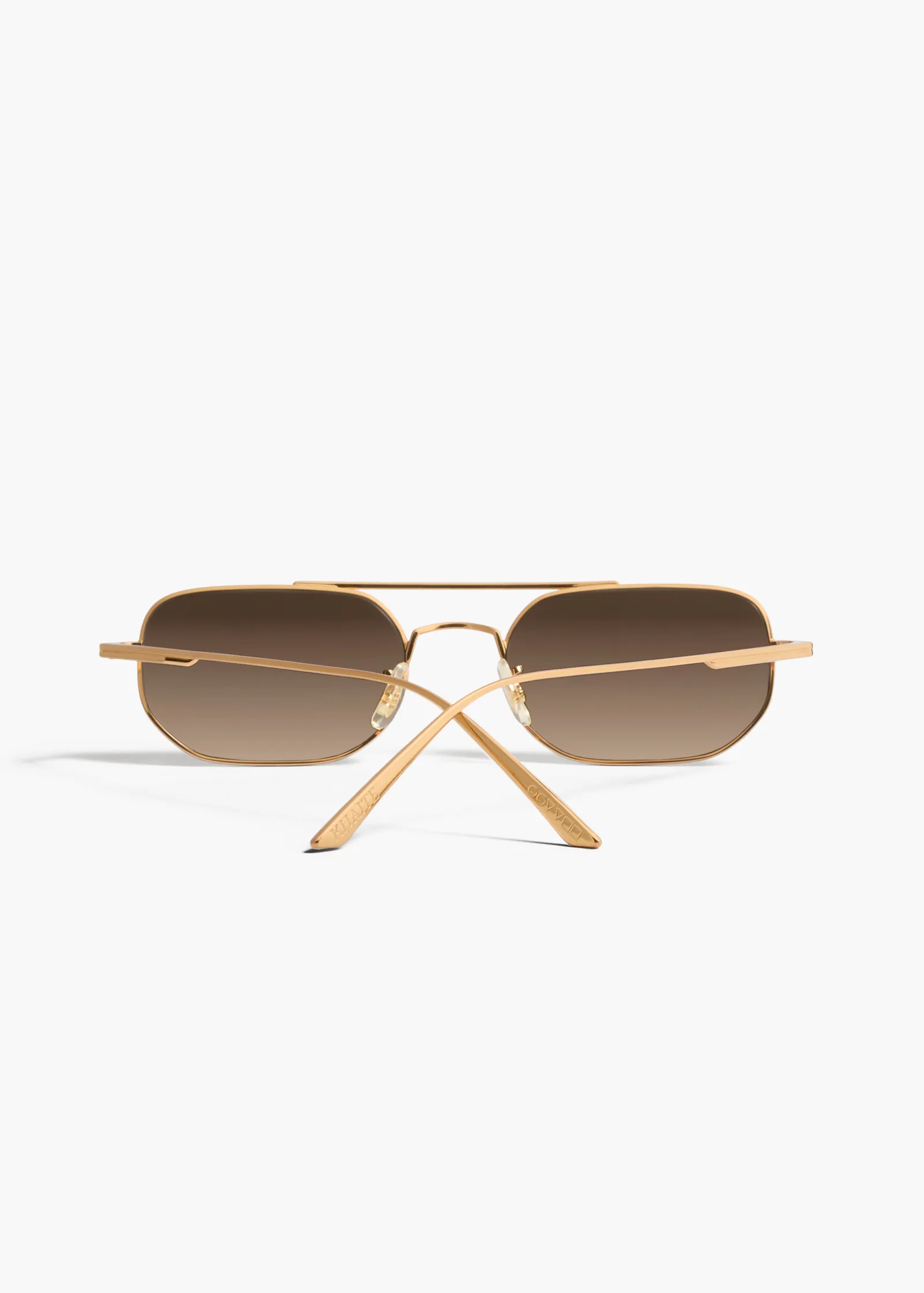 Khaite Eyewear-x Oliver Peoples 1989C in Gold and Dark Brown