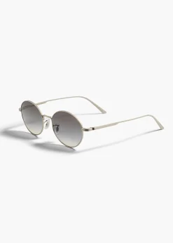 Khaite Eyewear-x Oliver Peoples 1994C in Silver and Grey Gradient