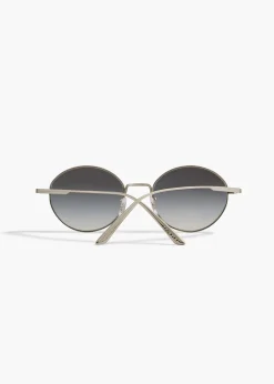 Khaite Eyewear-x Oliver Peoples 1994C in Silver and Grey Gradient