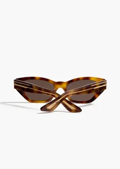 Khaite Eyewear-x Oliver Peoples 1961C in Dark Mahogany and Brown