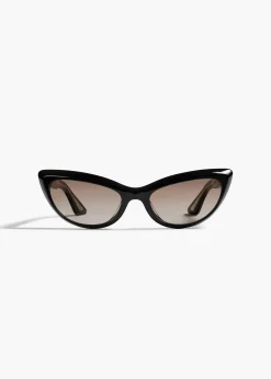 Khaite Eyewear-x Oliver Peoples 1963C in Black and Soft Tan Gradient