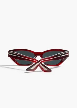Khaite Eyewear-x Oliver Peoples 1961C in Bordeaux Bark and Grey