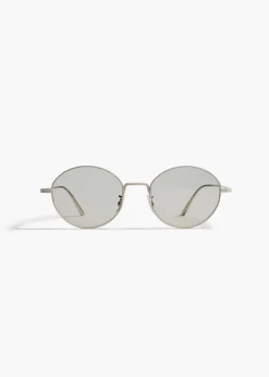 Khaite Eyewear-x Oliver Peoples 1994C in Silver and Blue Light Filter