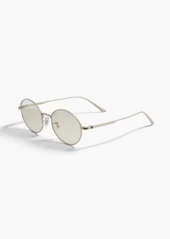 Khaite Eyewear-x Oliver Peoples 1994C in Silver and Blue Light Filter