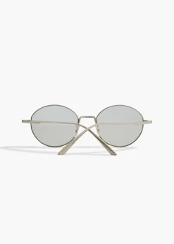 Khaite Eyewear-x Oliver Peoples 1994C in Silver and Blue Light Filter
