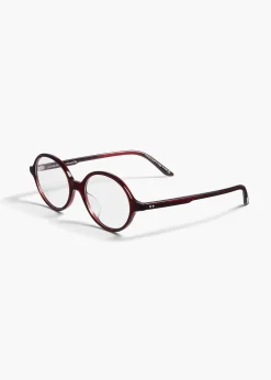 Khaite Eyewear-x Oliver Peoples 2000RX in Bordeaux Bark